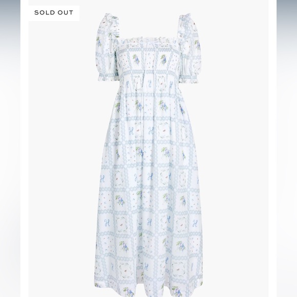 Hill House Home Scarlett Nap Dress in White Floral Patchwork - Picture 4 of 8